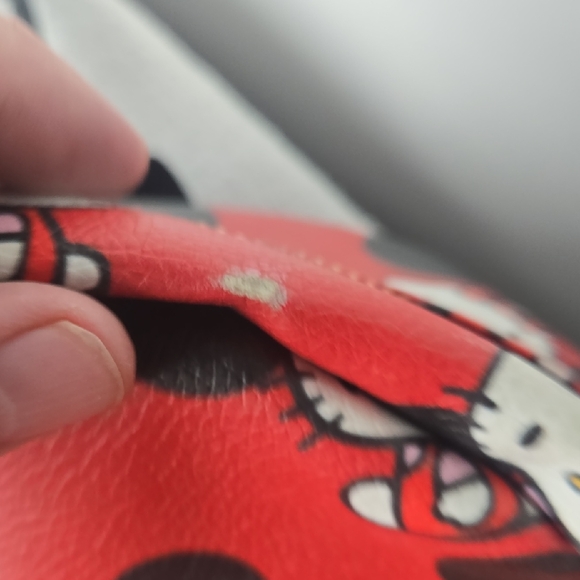 Sanrio Hello Kitty Polka Dot Backpack & Coin Pouch - Black/Red - Picture 6 of 9